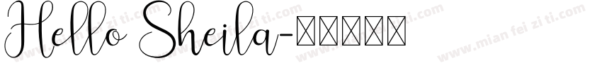 Hello Sheila字体转换